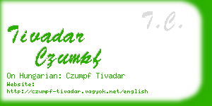 tivadar czumpf business card